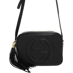 Gucci Soho Disco Pebbled Leather Interlocking GG Tassel Crossbody Bag